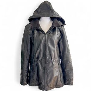 Women's Black Hooded Jacket Bromley